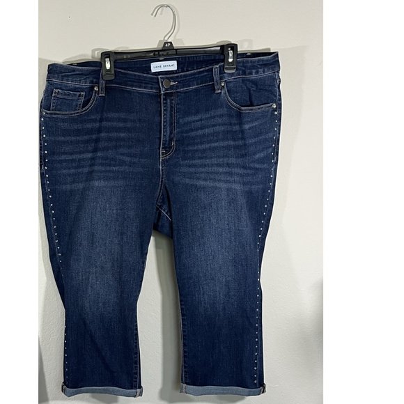 NWOT Lane Bryant Bundle of 2 Jeans Size 18 Light Black Skinny Jeans Cropped Jean - Picture 4 of 15